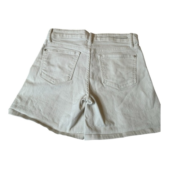 Pilcro And The Letterpress White Slim Boyfriend Rolled Cuff Denim Short Size 25 - Picture 8 of 9